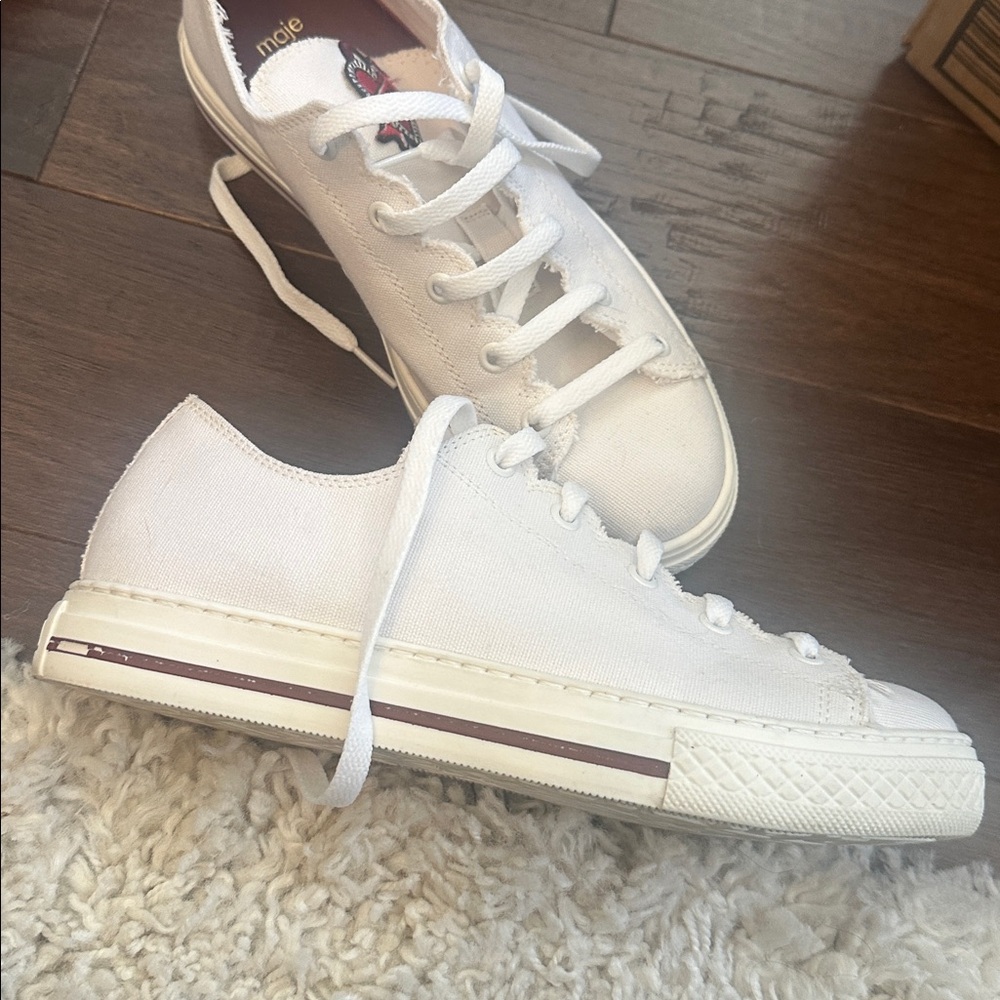 MAJE white "LOVE ME" sneakers 9.5 - Picture 9 of 11